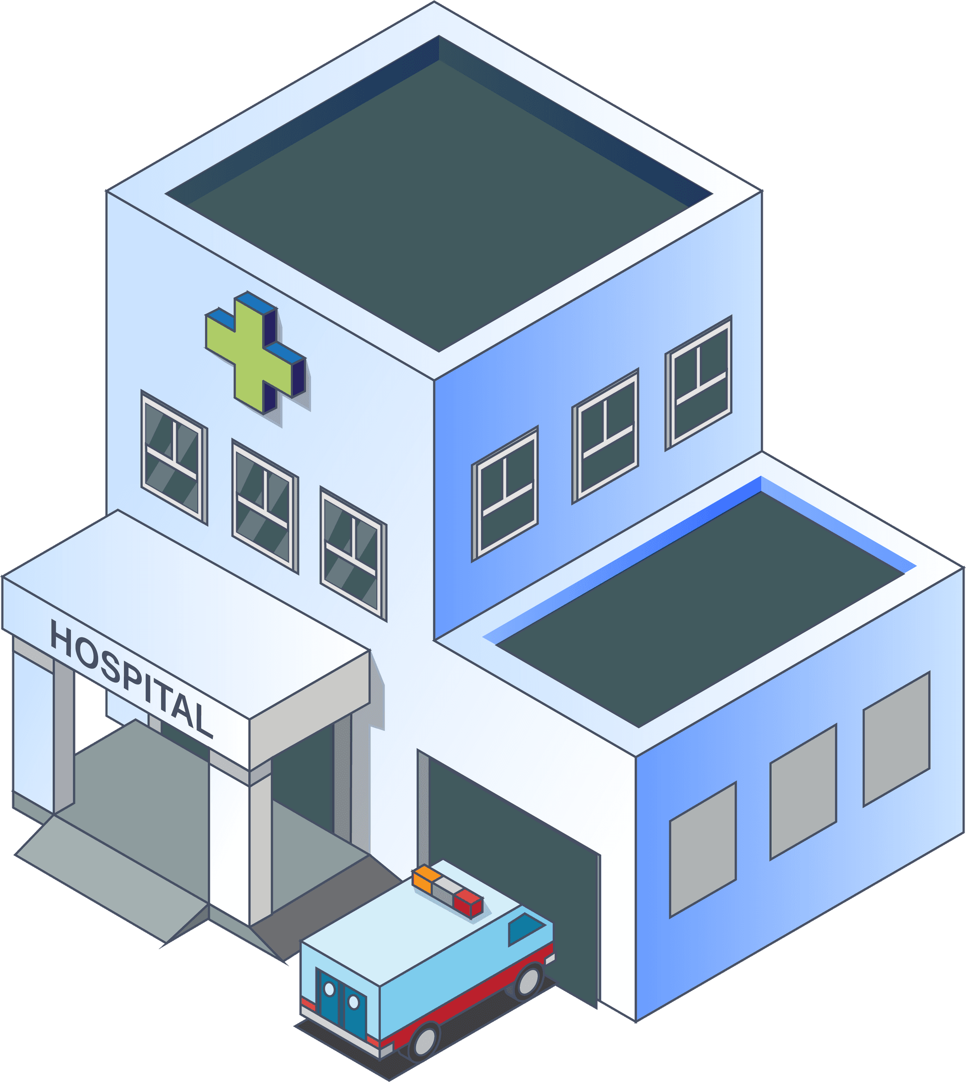 Illustration of a hospital