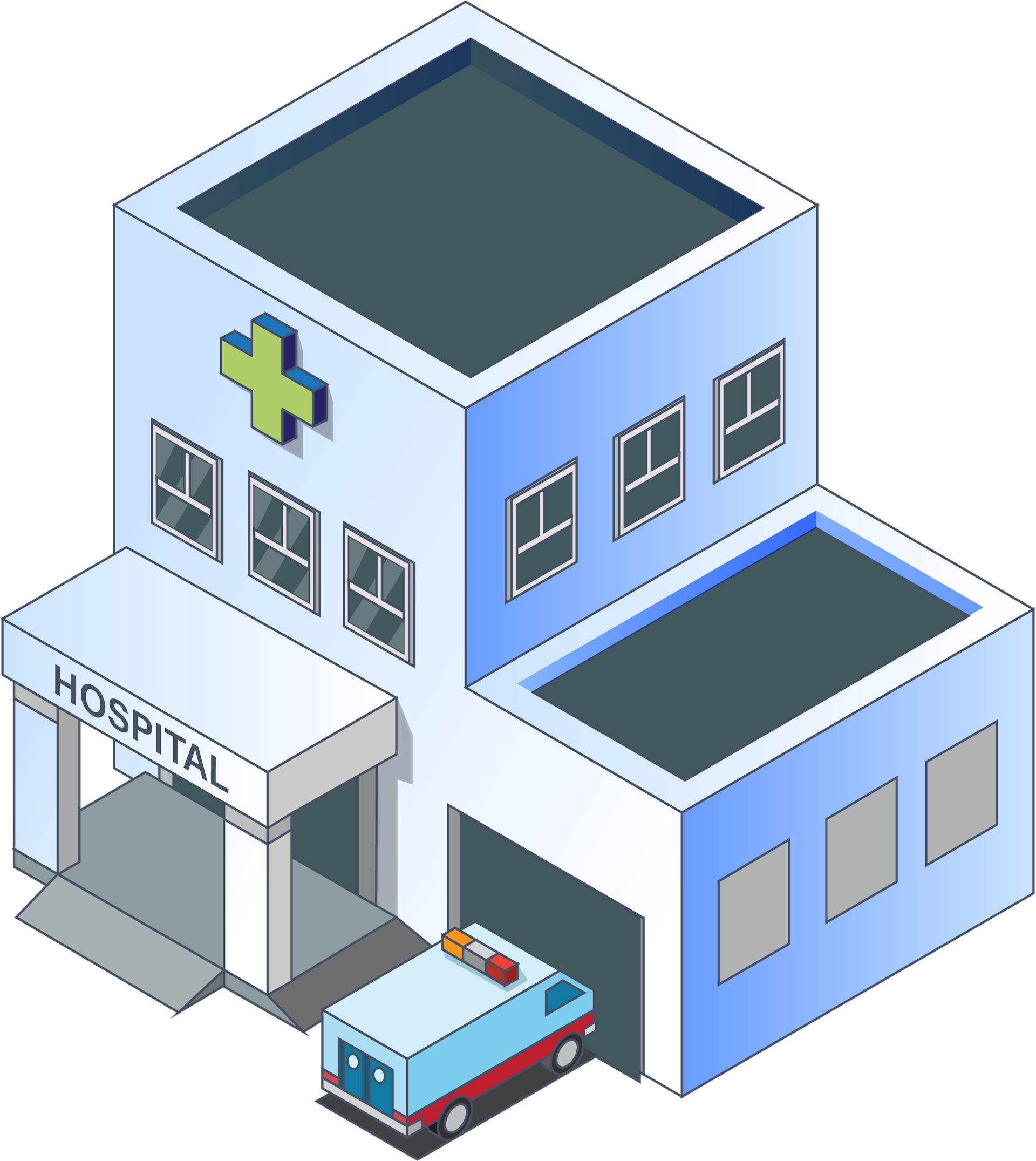 Illustration of a hospital